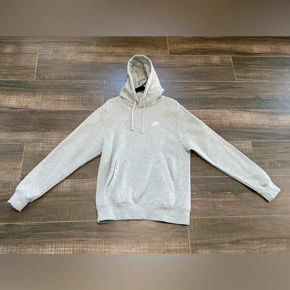 NEW Nike Mens Small Sportswear Club Fleece Pullover Hoodie - Gray (BV2654-063) - Picture 3 of 6